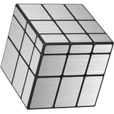 Vdealen Zauberwürfel Mirror Cube von 3x3 Speed Cube, Mirror Sticker Spiegelwürfel für Anfänger und Fortgeschrittene, Magic Cube Geschenk für Kinder Teenager Erwachsene(Silver)