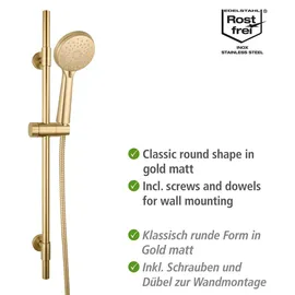 Wenko Young luxuriöses Duschset Gold 66 cm