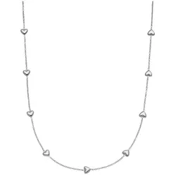 Kette ohne Anhänger »Schmuck Geschenk Alohi Heart Herz, 2104«, 20300343-0 edelstahlfarben