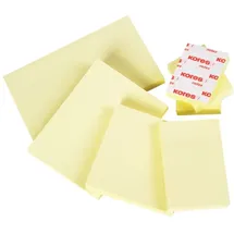 KORES Haftnotizen Notes, 125 x 75 mm, blanko, gelb