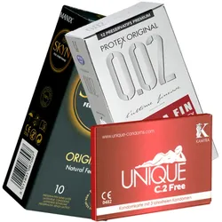 Kondomotheke® Latexfreie Kondome - 3-Sorten-Pack C (25 Kondome) 25 St