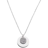 dKeniz Kette mit Anhänger 925 Sterling Silber rhodiniert Glänzend Weiß