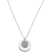 dKeniz Kette mit Anhänger 925 Sterling Silber rhodiniert Glänzend Weiß