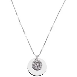 dKeniz Kette mit Anhänger 925 Sterling Silber rhodiniert Glänzend Weiß