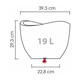 Scheurich Wave Globe 250 Ø 40 x 30 cm stony grey