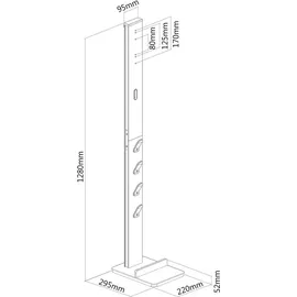 Epcom PureMounts Staubsaugerständer für Dyson V6 Pro, V7, V8, Cyclone Fluffy/Absolute, V10 Total Clean, Torque Drive und V11 Ani...