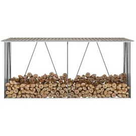 vidaXL Kaminholzregal 330 x 84 x 152 cm braun