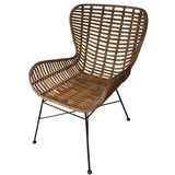 SIT Möbel SIT Stuhl »RATTAN«, BxHxT: 60 x 88 cm, rattan/metall - beige