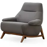 JVmoebel Lounge-Sessel grau 92 x 88 x 80 cm mit Holzbeinen