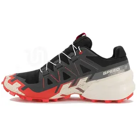 Salomon Speedcross 6 Herren Black/Fiery Red/Almond Milk 44