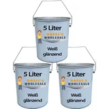 3x 5 Liter Premium Bootslack | Yachtlack | Schiffslack | Bootsweiß Weiß | made in Germany