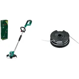Bosch Akku Rasentrimmer AdvancedGrassCut 36 (ohne Akku, Fadenspule, Karton (36 V, 2,0 Ah, 30 cm Schnittkreisdurchmesser)) & F016800351 Ersatz-Trimmerfaden, schwarz