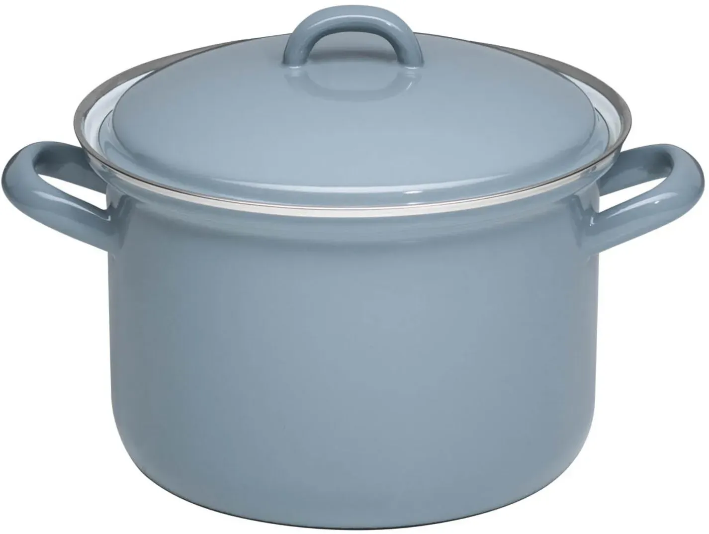 Riess Fleischtopf mit Deckel aus Emaille Pure Grey 3,5 l