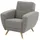 Max Winzer Sessel Jerry Flachgewebe 83 x 85 x 82 cm Grau