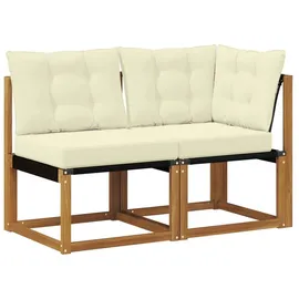 vidaXL Outdoor Mittel- und Ecksofa Loungesofa braun