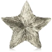 COM-FOUR® Deko-Stern 3D aus Kunststoff, metallisch glänzender Dekostern, champangerfarben