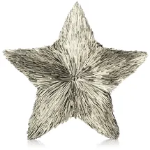 COM-FOUR® Deko-Stern 3D aus Kunststoff, metallisch glänzender Dekostern, champangerfarben