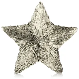 COM-FOUR® Deko-Stern 3D aus Kunststoff, metallisch glänzender Dekostern, champangerfarben