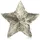 COM-FOUR® Deko-Stern 3D aus Kunststoff, metallisch glänzender Dekostern, champangerfarben