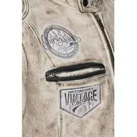 Spirit Motors Retro-Style Lederjacke 3.0 weiß S