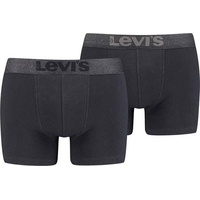 Levis Levis, Herren, Unterhosen, 2erPack BoxerBrief Organic Cotton, Schwarz, (S, 2er Pack)