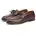FLEXIBLE SLIM LEATHER BOAT SHOE 42