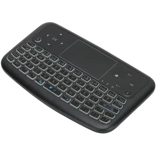 ASHATA Beleuchtete Kabellose Tastatur mit Touchpad, Wiederaufladbare Handheld-Fernbedienung für PC Laptop TV HTPC