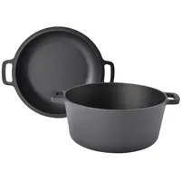 TAINO Dutch Oven 6L Gusseisen Deckel Ø 25cm Allzweck-Kochtopf Schmortopf Dopf -