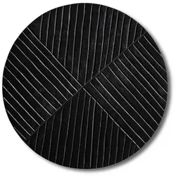 Wanddeko Ø 30 cm Holz Schwarz M (Medium)