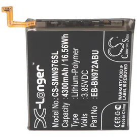 AccuCell Akku passend für Samsung Galaxy Note 10 Plus, Note 10+, Li-Polymer, 3,85V, 4300mAh, 16,6Wh, built-in, ohne Werkzeug
