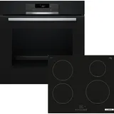 Bosch Einbau-Backofen-Set, HBA171BB3 + PUE61RBB6E, Einbau-Backofen, Induktionskochfeld