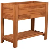 Mr. Deko Hochbeet Kräuter Teak 80 x 40 x 80 cm Beige