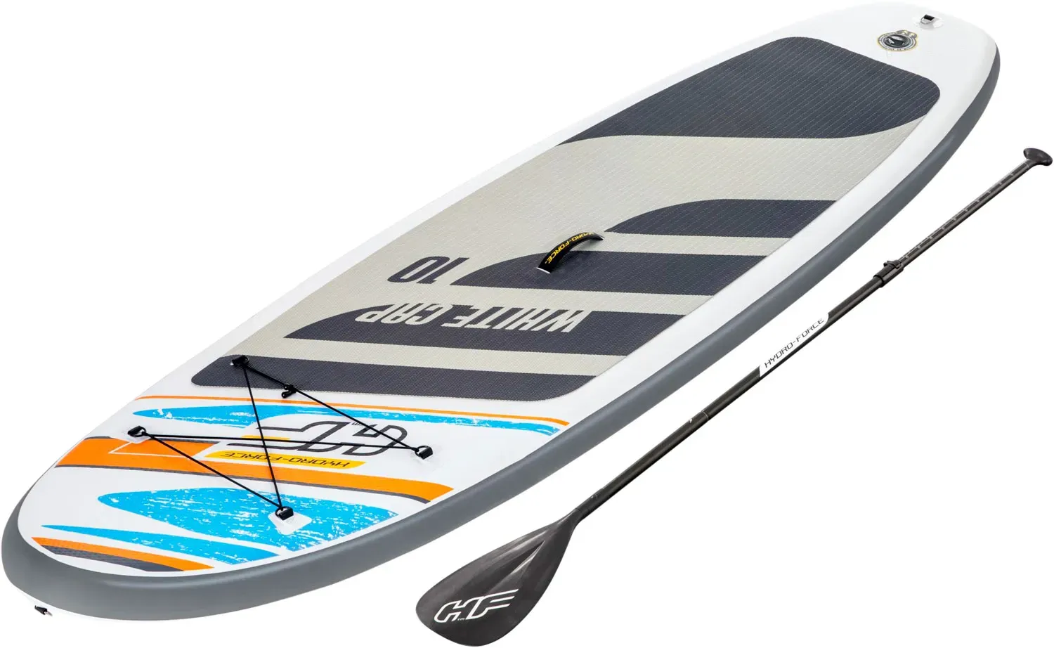Bestway White Cap SUP aufblasbares Stand-Up Paddling Board inkl. Paddel und Luftpumpe