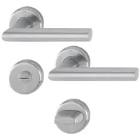 HOPPE Rosettengarnitur WC Edelstahl grau F69