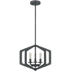Vanguard Pendelleuchte antik schwarz Quoizel QZ-VANGUARD-3P-OK