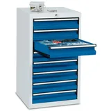 stumpf metall Stumpf Schubladenschrank Serie STS 410, 8 Schubladen enzianblau (8x100mm)