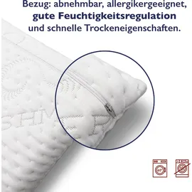 erbengemeinschaft heinz-peter fischer, fmp matratzenmanufaktur Nackenstützkissen 13 x 40 cm Weiß