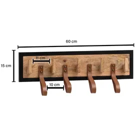 Wohnling Wandgarderobe WL6.786 60 x 15 x 6 cm Braun