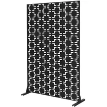 ML-Design Metall-Sichtschutz Milano 120x180 cm, aus Stahl, Raumteiler 3 Paneele, Trennwand erweiterbar mit Ständer, Paravent freistehend, Deko Sichtschutzwand wetterfest für Garten Balkon Terrasse