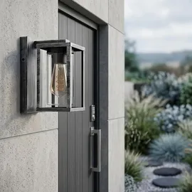 hofstein Wandlampe im modernen Look (MPNR) Schwarz/Silber