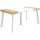 SKRAUT HOME Konsolentisch 160 x 73 x 90 cm Eiche/weiß