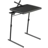 Laptop-Betttisch & Sofatisch – Klappbarer Laptop Tisch mit Neigbarer Tischplatte & Getränkehalter – Schwarz - Schwarz