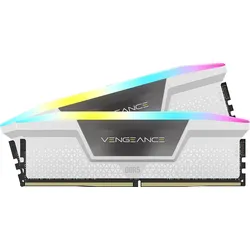 CORSAIR Arbeitsspeicher "Vengeance RGB DDR5 5200MHz 32GB (2x16GB)", weiß, 2x16GB, 5200 MHz, Arbeitsspeicher