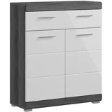 WELLTIME SIENA Unterschrank 74 x 88 x 31 cm Silber/Weiß