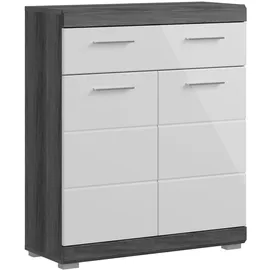 WELLTIME SIENA Unterschrank 74 x 88 x 31 cm Silber/Weiß