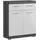 WELLTIME SIENA Unterschrank 74 x 88 x 31 cm Silber/Weiß