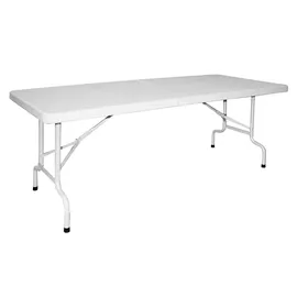 Wellhome Klappbarer Gartentisch 180 x 75 x 74 cm Weiß