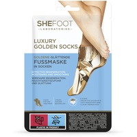 SHEFOOT Luxory Golden Socks Goldene, weichmachende Fußmaske in Form von Socken, 1 Paar