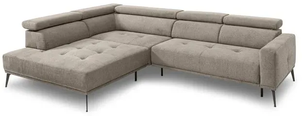 SOMETA Ecksofa Monterrey Stoff Braun
