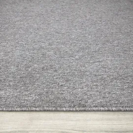 Paco Home Teppich Wohnzimmer Schlafzimmer Kurzflor Waschbar Melierte Optik Einfarbig Weich 160x220 cm, grau,